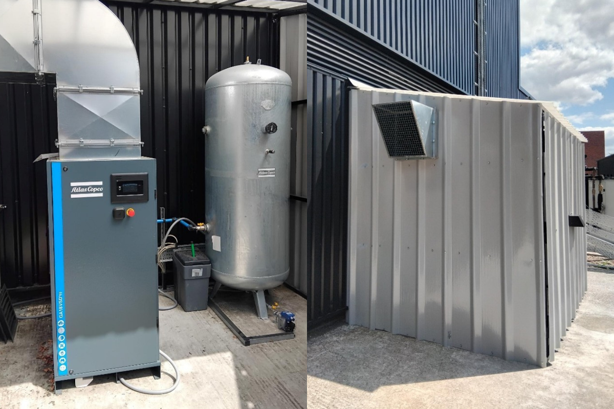 Nottingham based customer solves the problem of space with a new energy efficient compressor installation