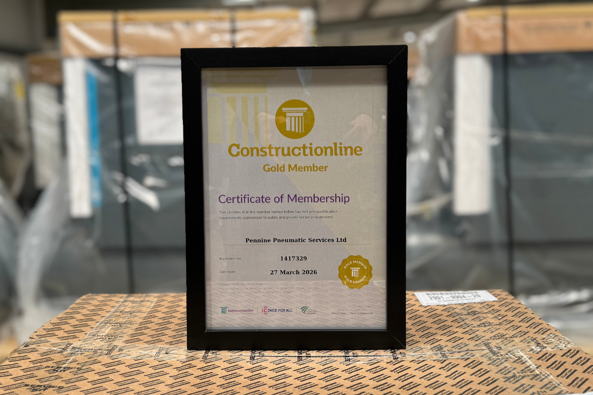 Pennine Pneumatic Services Ltd achieves Constructionline Gold certification