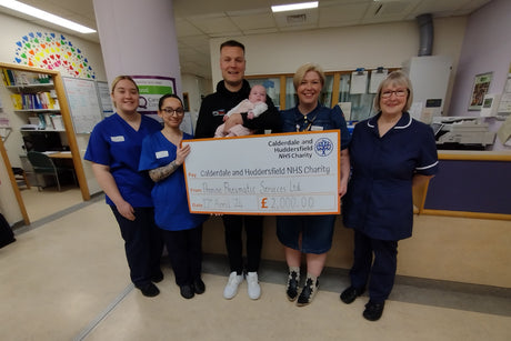 Pennine Pneumatic Services Ltd make donation to Calderdale Neonatal Unit in support of care received by team member